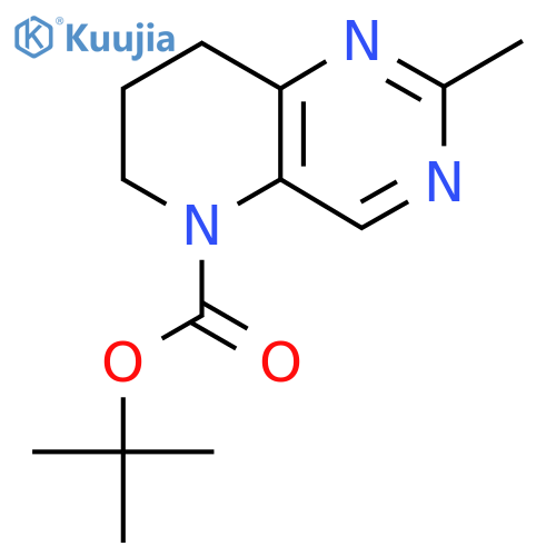 2-methyl-7,8-dihydro-6h-pyrido3,2-dpyrimidine-5-carboxylic acid tert-butyl ester structure