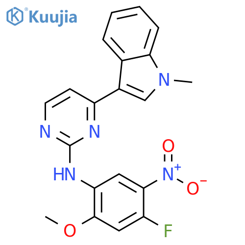 N-(4-Fluoro-2-methoxy-5-nitrophenyl)-4-(1-methyl-1H-indol-3-yl)-2-pyrimidinamine structure