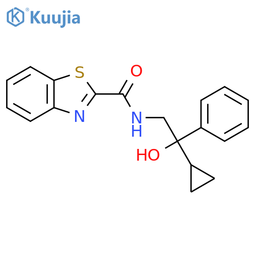 N-(2-cyclopropyl-2-hydroxy-2-phenylethyl)-1,3-benzothiazole-2-carboxamide structure