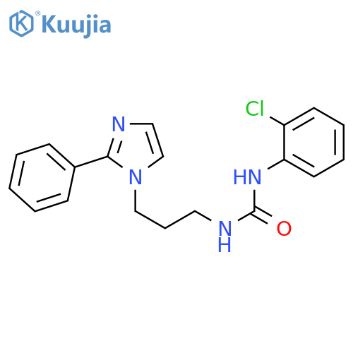 1-(2-chlorophenyl)-3-3-(2-phenyl-1H-imidazol-1-yl)propylurea structure