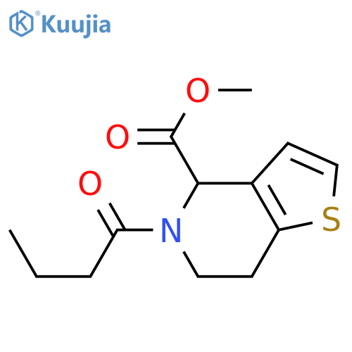methyl 5-butanoyl-4H,5H,6H,7H-thieno[3,2-c]pyridine-4-carboxylate structure