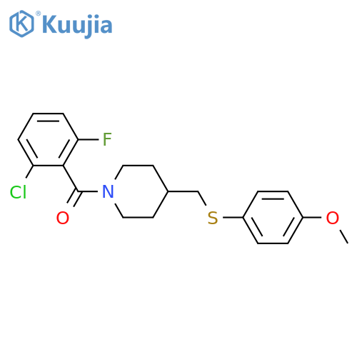 1-(2-chloro-6-fluorobenzoyl)-4-{[(4-methoxyphenyl)sulfanyl]methyl}piperidine structure