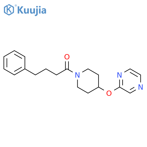4-phenyl-1-[4-(pyrazin-2-yloxy)piperidin-1-yl]butan-1-one structure