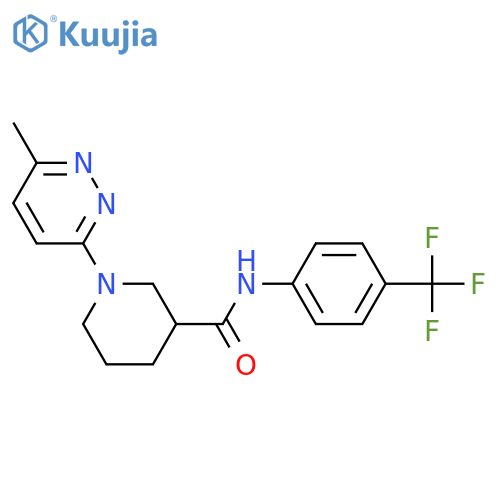 1-(6-methylpyridazin-3-yl)-N-4-(trifluoromethyl)phenylpiperidine-3-carboxamide structure