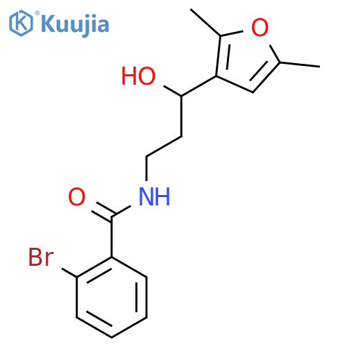 2-bromo-N-3-(2,5-dimethylfuran-3-yl)-3-hydroxypropylbenzamide structure