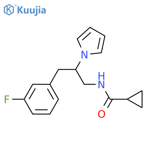 N-3-(3-fluorophenyl)-2-(1H-pyrrol-1-yl)propylcyclopropanecarboxamide structure