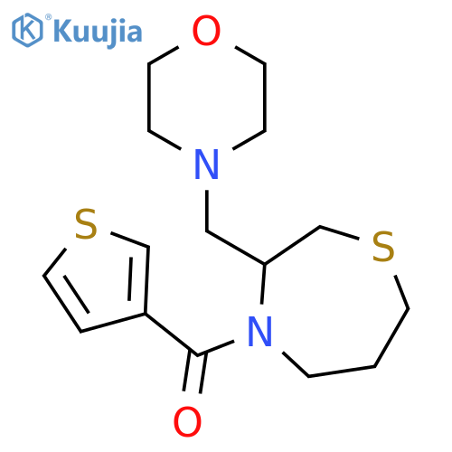 3-[(morpholin-4-yl)methyl]-4-(thiophene-3-carbonyl)-1,4-thiazepane structure