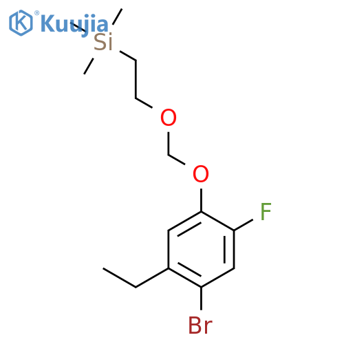 Benzene, 1-bromo-2-ethyl-5-fluoro-4-[[2-(trimethylsilyl)ethoxy]methoxy]- structure