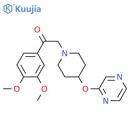 2-(3,4-dimethoxyphenyl)-1-[4-(pyrazin-2-yloxy)piperidin-1-yl]ethan-1-one structure