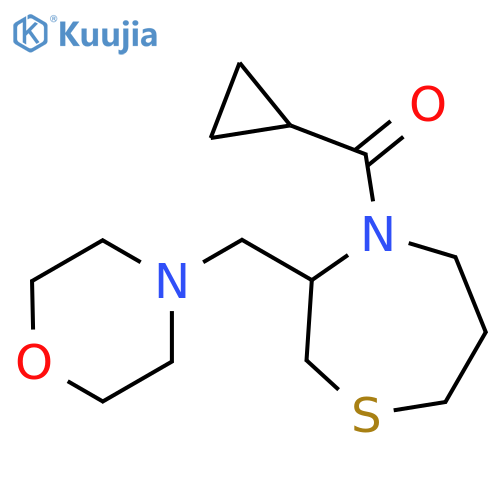 4-cyclopropanecarbonyl-3-[(morpholin-4-yl)methyl]-1,4-thiazepane structure