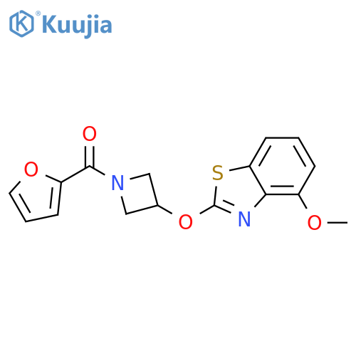 2-{[1-(furan-2-carbonyl)azetidin-3-yl]oxy}-4-methoxy-1,3-benzothiazole structure