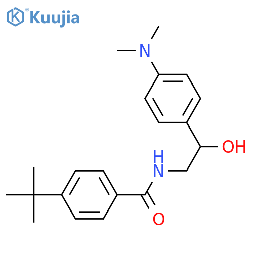4-tert-butyl-N-{2-4-(dimethylamino)phenyl-2-hydroxyethyl}benzamide structure