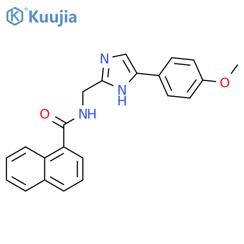 N-{[4-(4-methoxyphenyl)-1H-imidazol-2-yl]methyl}naphthalene-1-carboxamide structure