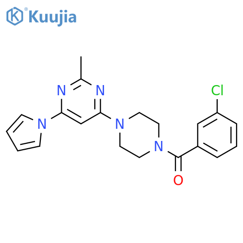 4-[4-(3-chlorobenzoyl)piperazin-1-yl]-2-methyl-6-(1H-pyrrol-1-yl)pyrimidine structure