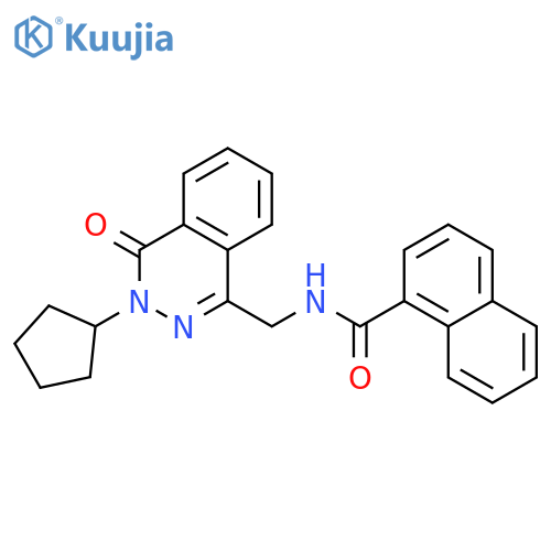 N-[(3-cyclopentyl-4-oxo-3,4-dihydrophthalazin-1-yl)methyl]naphthalene-1-carboxamide structure