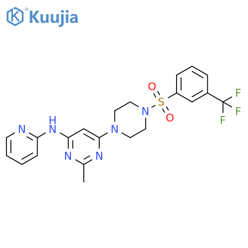 2-methyl-N-(pyridin-2-yl)-6-{4-[3-(trifluoromethyl)benzenesulfonyl]piperazin-1-yl}pyrimidin-4-amine structure