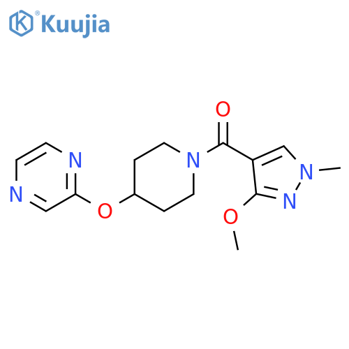2-{[1-(3-methoxy-1-methyl-1H-pyrazole-4-carbonyl)piperidin-4-yl]oxy}pyrazine structure