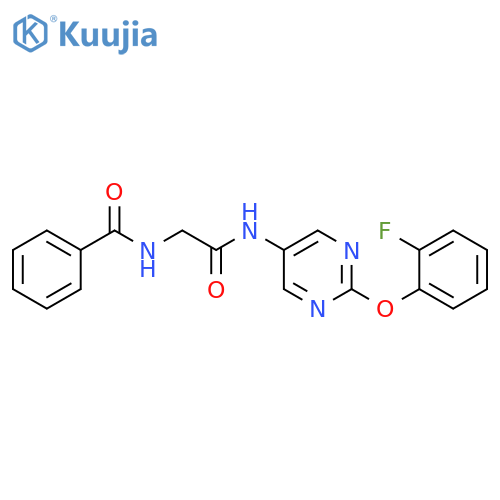 N-[2-(2-fluorophenoxy)pyrimidin-5-yl]-2-(phenylformamido)acetamide structure