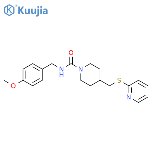 N-[(4-methoxyphenyl)methyl]-4-[(pyridin-2-ylsulfanyl)methyl]piperidine-1-carboxamide structure