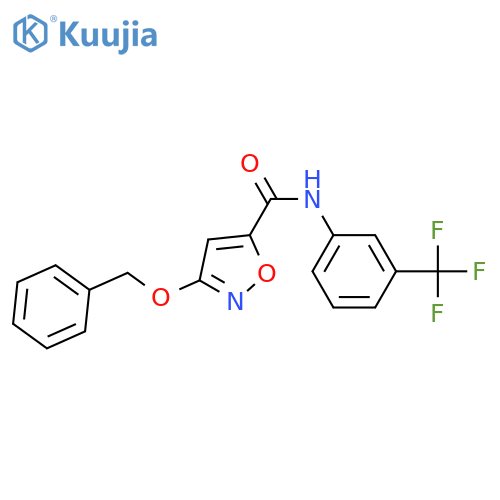 3-(benzyloxy)-N-3-(trifluoromethyl)phenyl-1,2-oxazole-5-carboxamide structure