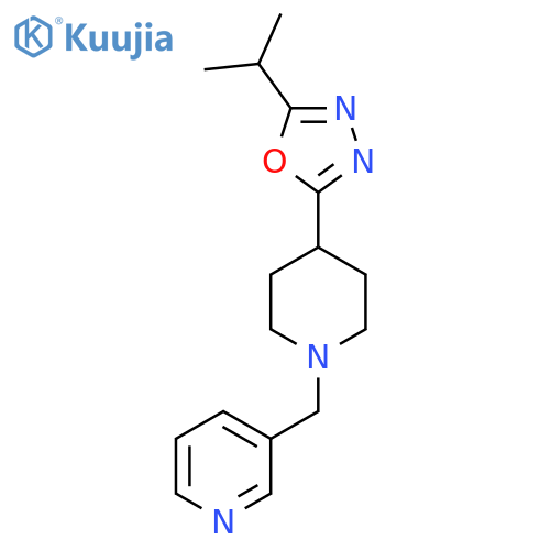 2-Isopropyl-5-(1-(pyridin-3-ylmethyl)piperidin-4-yl)-1,3,4-oxadiazole structure