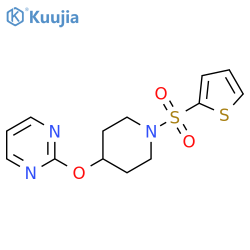 2-{[1-(thiophene-2-sulfonyl)piperidin-4-yl]oxy}pyrimidine structure
