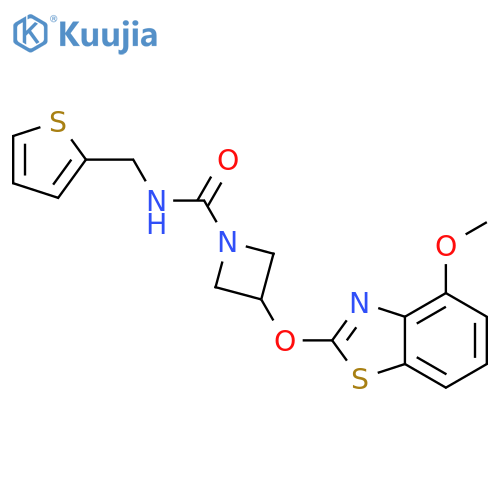 3-[(4-methoxy-1,3-benzothiazol-2-yl)oxy]-N-[(thiophen-2-yl)methyl]azetidine-1-carboxamide structure