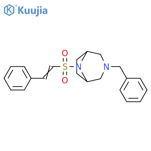 3-benzyl-8-[(E)-2-phenylethenesulfonyl]-3,8-diazabicyclo[3.2.1]octane structure