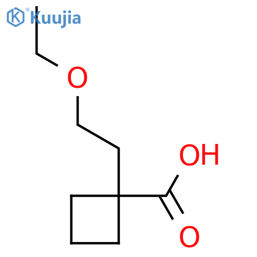 1-(2-Ethoxyethyl)cyclobutane-1-carboxylic acid structure