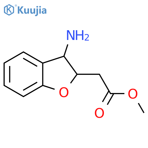 methyl 2-(3-amino-2,3-dihydro-1-benzofuran-2-yl)acetate structure