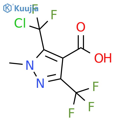 5-(chlorodifluoromethyl)-1-methyl-3-(trifluoromethyl)-1H-pyrazole-4-carboxylic acid structure