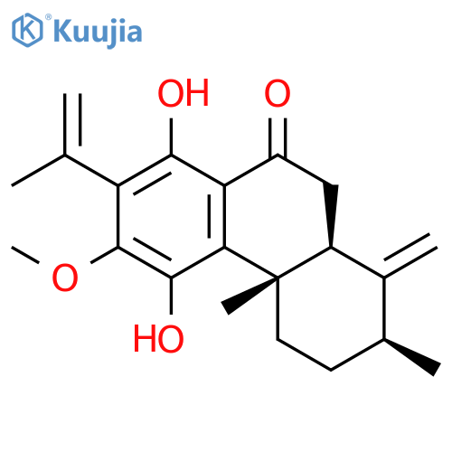 9(1H)-Phenanthrenone,2,3,4,4a,10,10a-hexahydro-5,8-dihydroxy-6-methoxy-2,4a-dimethyl-1-methylene-7-(1-methylethenyl)-,(2S,4aS,10aS)- structure
