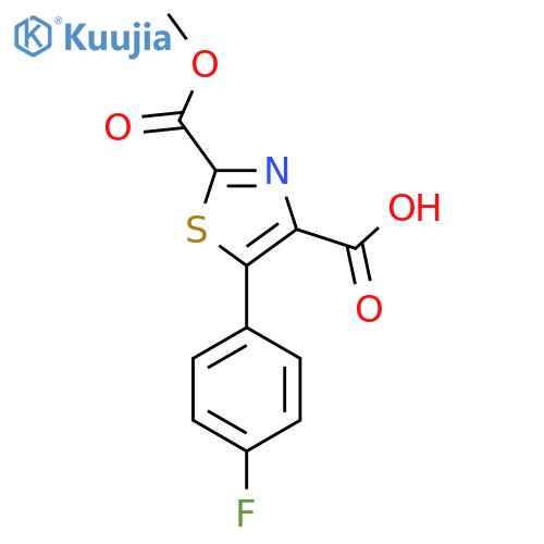 5-(4-Fluorophenyl)-2-(methoxycarbonyl)-1,3-thiazole-4-carboxylic acid structure