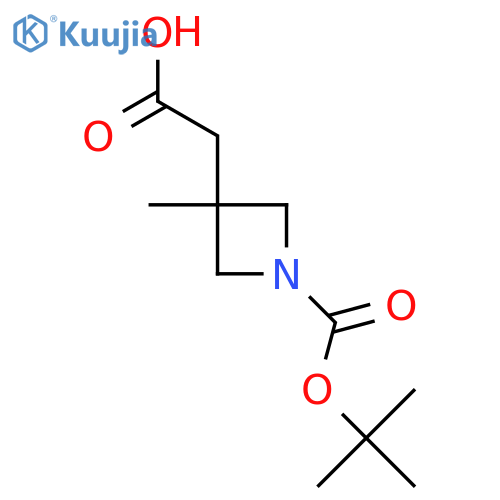 2-(1-tert-butoxycarbonyl-3-methyl-azetidin-3-yl)acetic acid structure