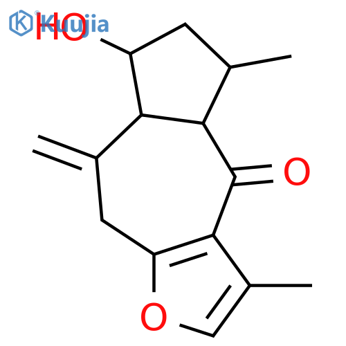 8,12-Epoxy-2-hydroxy-7,10(14),11-guaiatrien-6-one; (1β,2β,4β,5β)-form structure