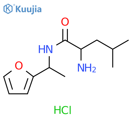 2-amino-N-1-(furan-2-yl)ethyl-4-methylpentanamide hydrochloride structure