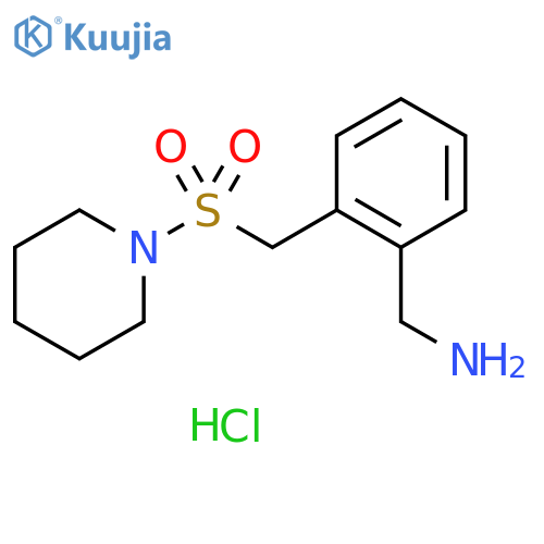 [2-(1-piperidylsulfonylmethyl)phenyl]methanamine;hydrochloride structure