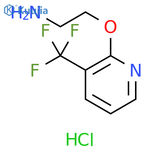 2-{[3-(trifluoromethyl)pyridin-2-yl]oxy}ethan-1-amine hydrochloride structure