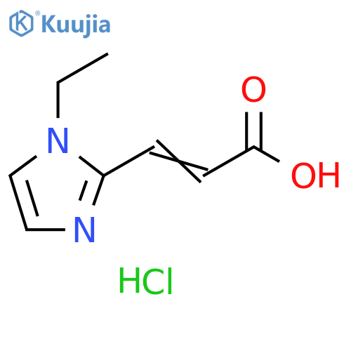 3-(1-ethyl-1H-imidazol-2-yl)prop-2-enoic acid hydrochloride structure