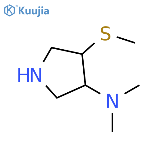 N,N-dimethyl-4-(methylsulfanyl)pyrrolidin-3-amine structure