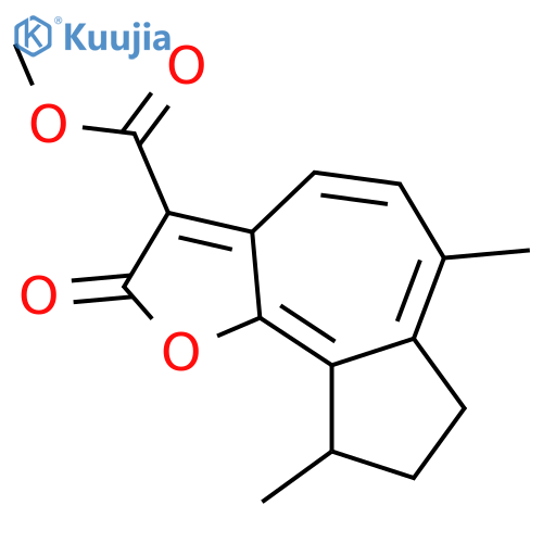 13-Oxo-1(10),4(15),5,7(11),8-guaiapentaen-12,6-olide; 4α,15-Dihydro, 13-carboxylic acid, Me ester structure