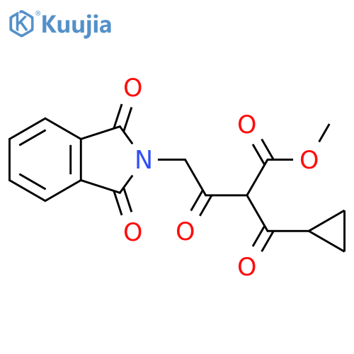 Methyl 2-(cyclopropylcarbonyl)-4-(1,3-dioxo-1,3-dihydro-2H-isoindol-2-yl)-3-oxobutanoate structure