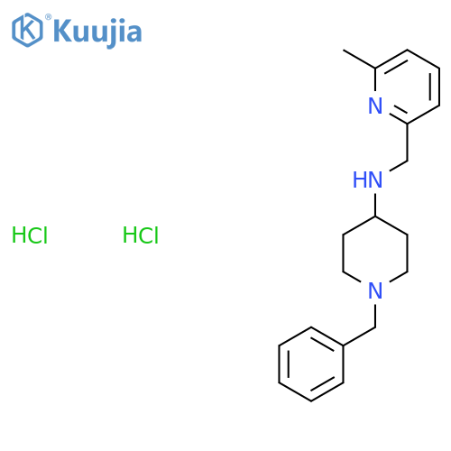 1-Benzyl-N-[(6-methylpyridin-2-yl)methyl]piperidin-4-amine dihydrochloride structure