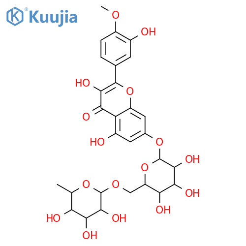 Tamarixetin-7-O-rutinoside structure
