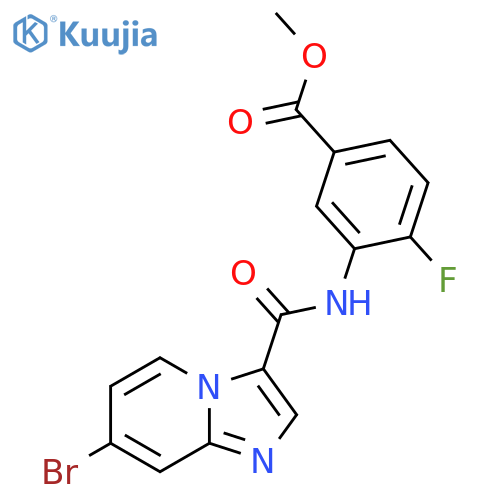 3-[(7-Bromo-imidazo[1,2-a]pyridine-3-carbonyl)-amino]-4-fluoro-benzoic Acid Methyl Ester structure