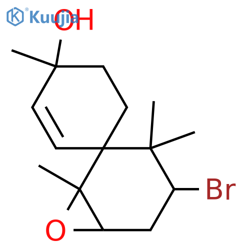 10-Bromo-7,8-epoxy-1-chamigren-3-ol; (3S,6R,7S,8R,10R)-form structure