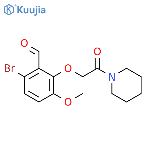 6-Bromo-3-methoxy-2-(2-oxo-2-piperidin-1-yl-ethoxy)-benzaldehyde structure