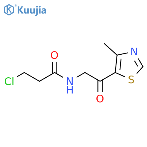 3-chloro-N-2-(4-methyl-1,3-thiazol-5-yl)-2-oxoethylpropanamide structure