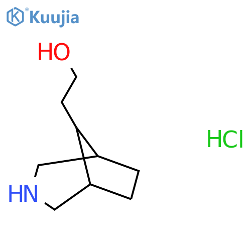 2-(3-azabicyclo[3.2.1]octan-8-yl)ethanol;hydrochloride structure