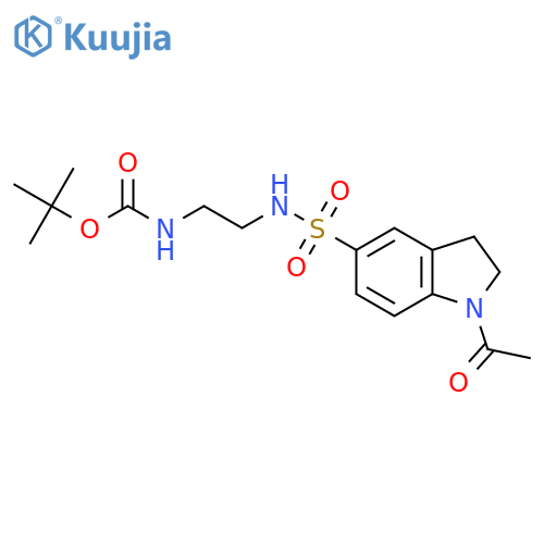 t-Butyl 2-{[(1-acetyl-2,3-dihydro-1H-indol-5-yl)sulfonyl]amino}ethylcarboxylate structure
